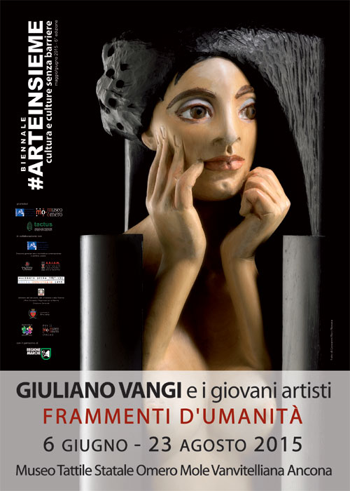 manifesto mostra Frammenti d'umanità vangi e i giovani artisti