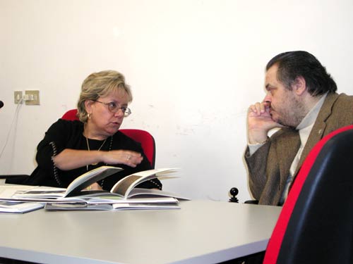 Marilena Pasquali e Roberto Farroni durante l'incontro