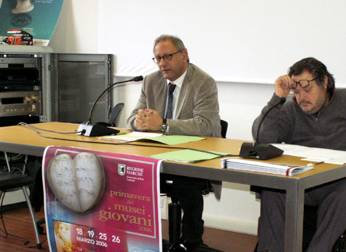 Giampiero Solari, Assessore alle Attività e Beni Culturali della Regione Marche e Roberto Farroni, Presidente del Museo Omero