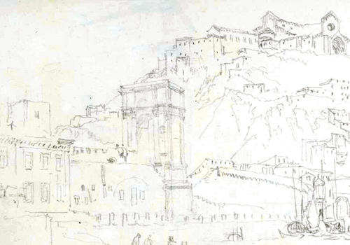 Ancona disegnata da William Turner - Fonte: JMW Turner, Immagine (c) Tate 