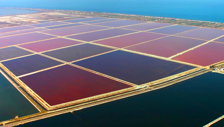 Saline Margherita di Savoia vist dall'alto