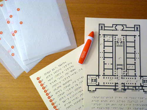 Braille, reading pen, tactile map
