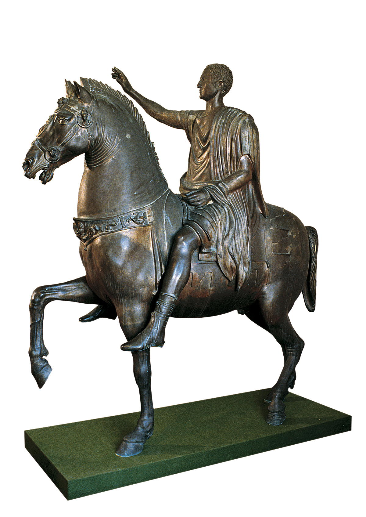 Equestrian Portrait, from the group sculpture found at Cartoceto, Pergola (cast in bronze)