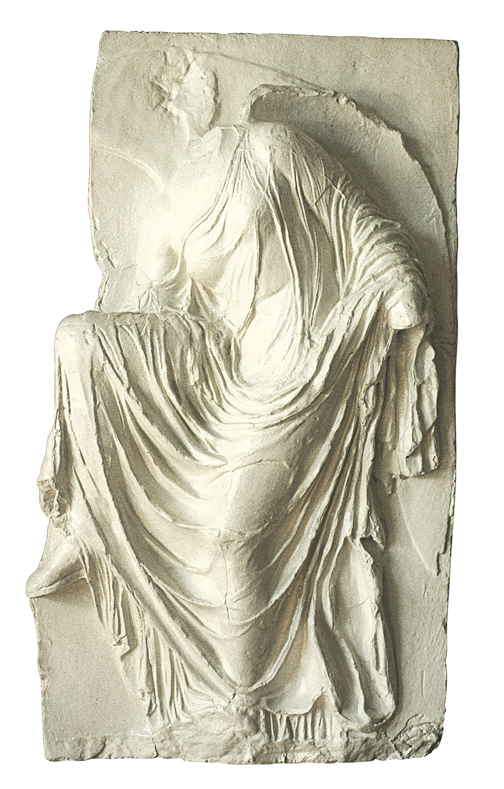 Athena Nike si scioglie il sandalo (scultura in gesso)