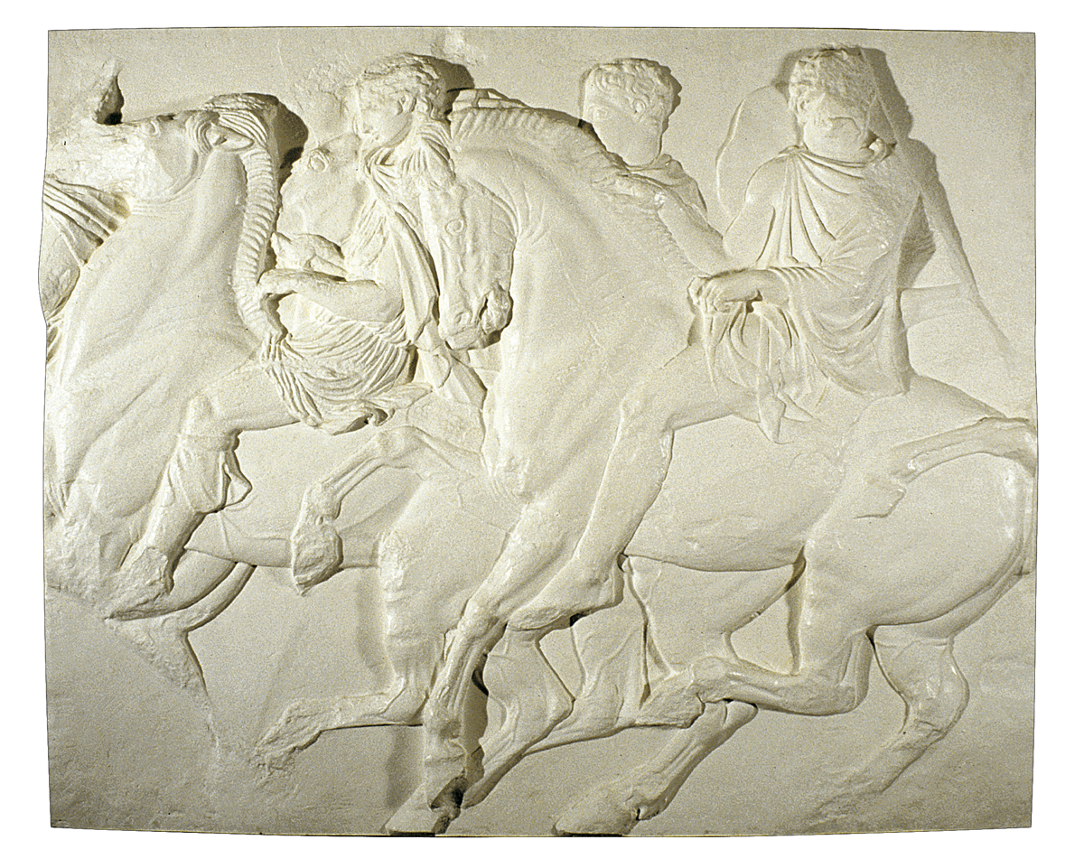 Fragment of the Parthenon frieze (cast in plaster)