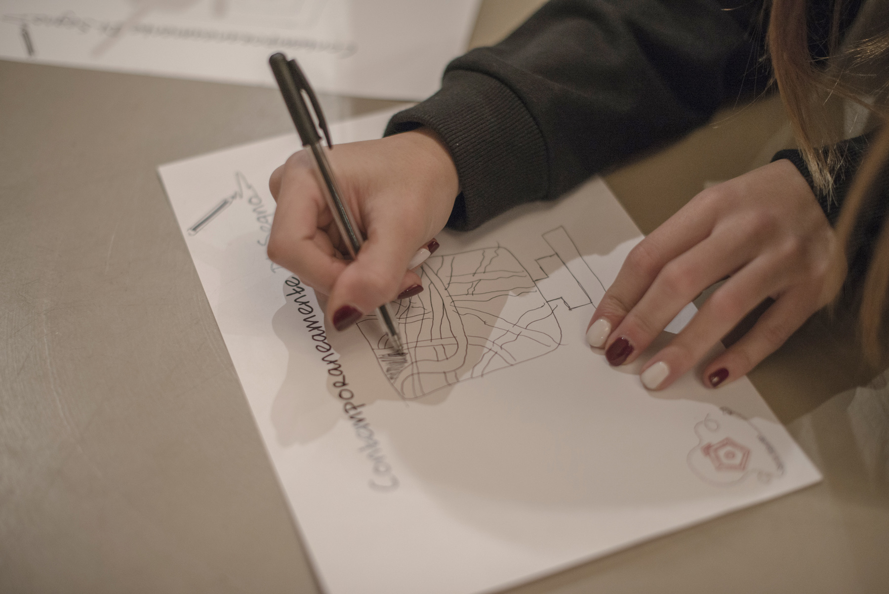 A girl drawing