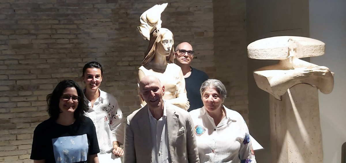 i ragazzi di garanzia giovani con il presidente del Museo Omero