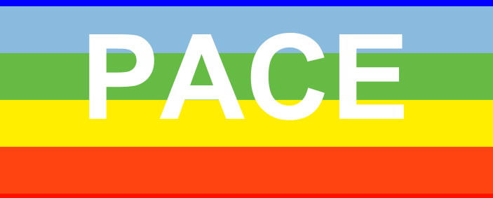 bandiera della pace colorata con scritta PACE