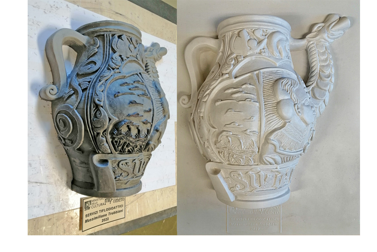 vaso modellato in plastilina e poi in resina